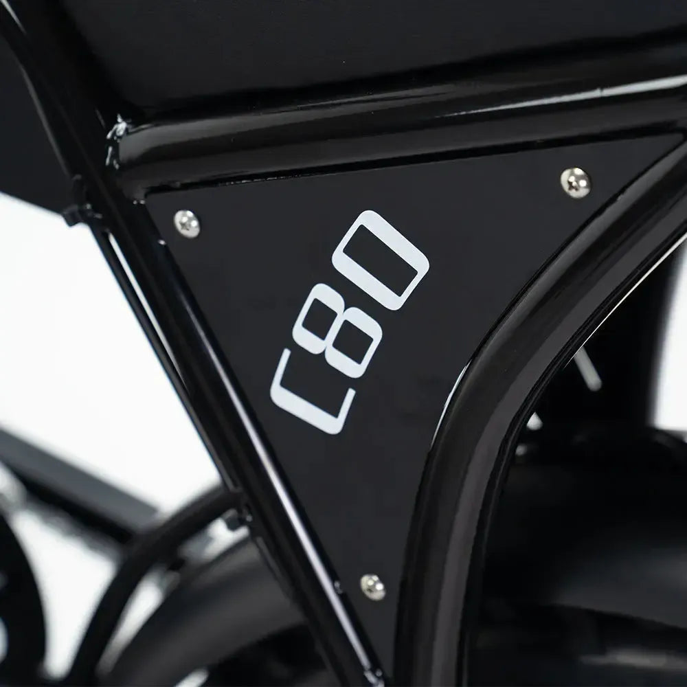 OUXI V8 6.0 (C80) MAX - Dubbele accu - Fatbike 2025 + achterzitje + voetsteuntjes + alarm + ART-2 kettingslot 🎁