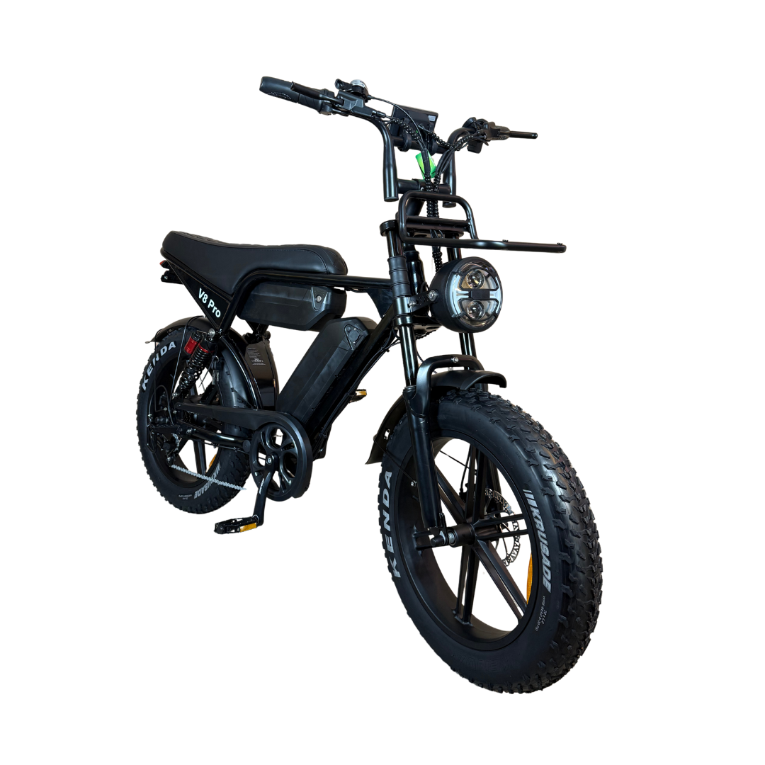 OUXI V8 / C80 PRO MAX - Dubbele accu - Fatbike 2025 + voorrekje + voetsteuntjes + alarm + ART-2 kettingslot 🎁
