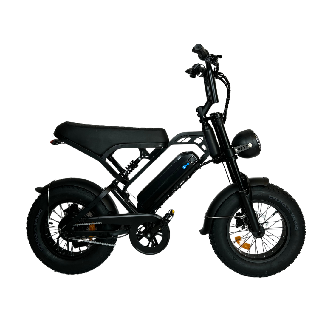 V20 mini Fatbike 2025 16inch Zwart + ART-2 kettingslot 🎁