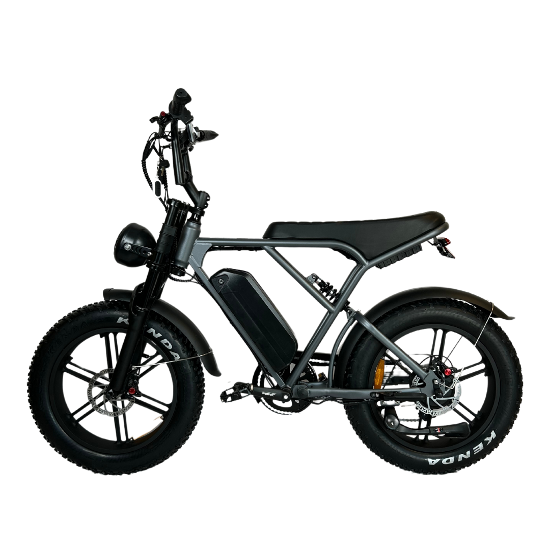OUXI H9 - SPACE GREY - Fatbike 2025  + voorrekje + voetsteuntjes + alarm + ART-2 kettingslot 🎁