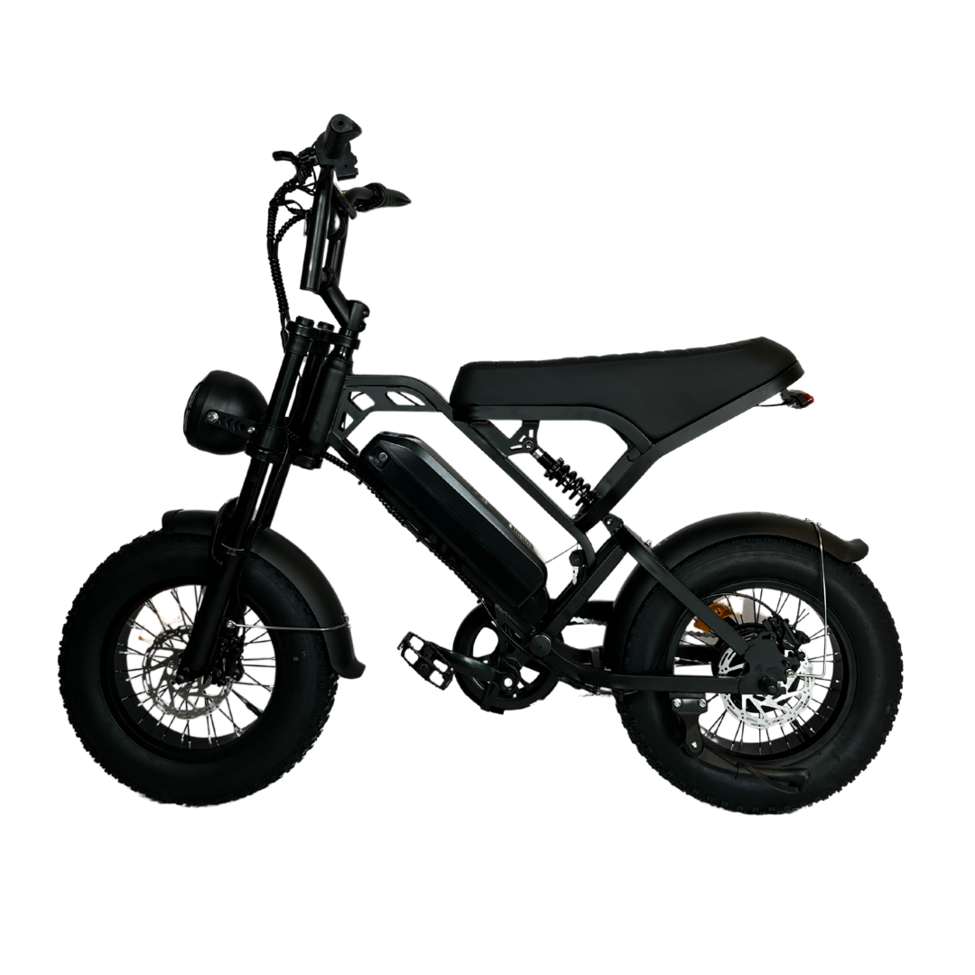 V20 mini Fatbike 2025 16inch Zwart + ART-2 kettingslot 🎁