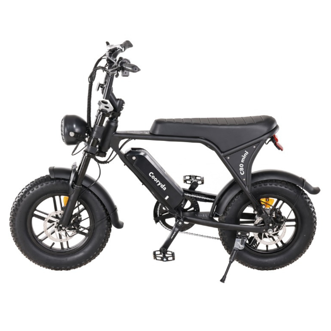 OUXI C80 mini Fatbike 2025 16inch Zwart + ART-2 kettingslot 🎁