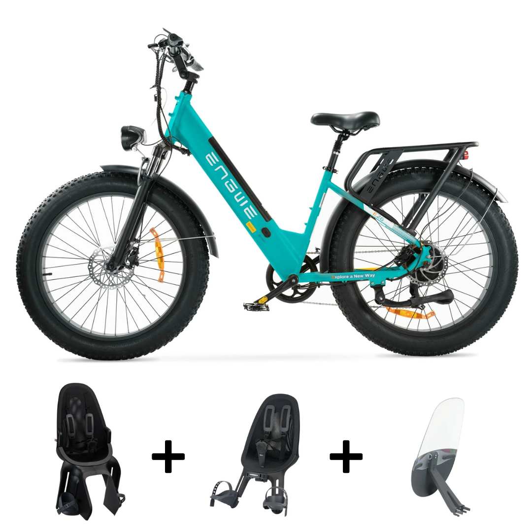 ENGWE E26 | Family-Deal | Lage instap | Fatbike | Blauw | Peuter