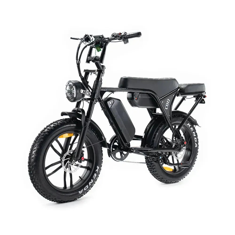 OUXI V8 5.0 (C80) - Dubbele accu - Fatbike 2025 + achterzitje + voetsteuntjes + alarm + ART-2 kettingslot 🎁