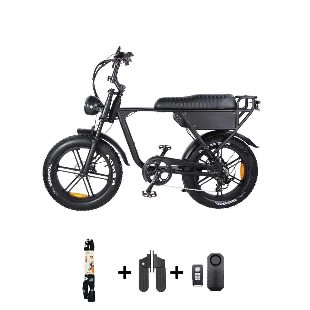 OUXI C63 Mini Fatbike 2025 16inch + alarm + voetsteuntjes + ART-2 kettingslot 🎁