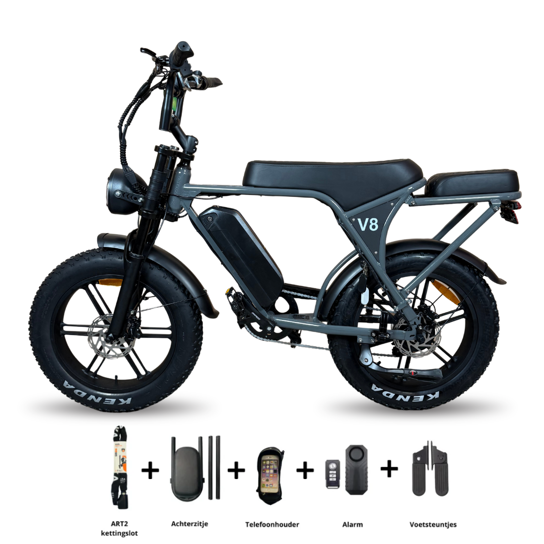 OUXI V8 / C80 6.0 Fatbike 2025 Grijs | Combi-Deal 🔥