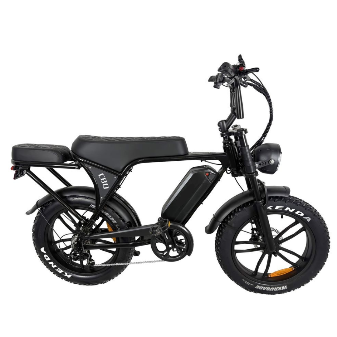 OUXI V8 5.0 (C80) Fatbike 2025 + achterzitje + voetsteuntjes + alarm + ART-2 Kettingslot 🎁