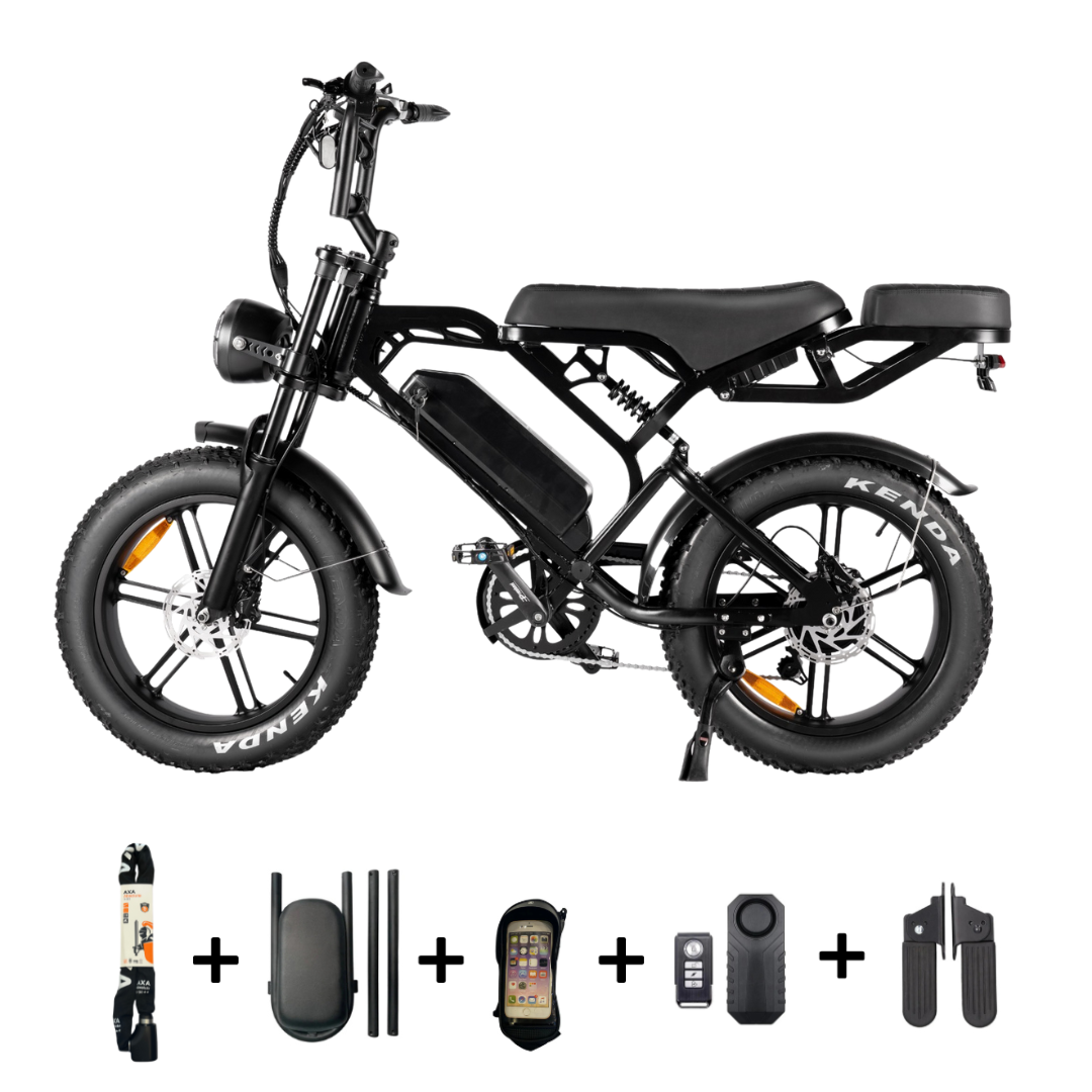 V20 PRO 9.0 Fatbike 2025 + achterzitje + voetsteuntjes + alarm + telefoonhouder + ART-2 kettingslot 🎁